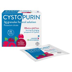Cystopurin 3g Granules For Oral Solution Potassium Citrate Sachets x6 - gallery image 2