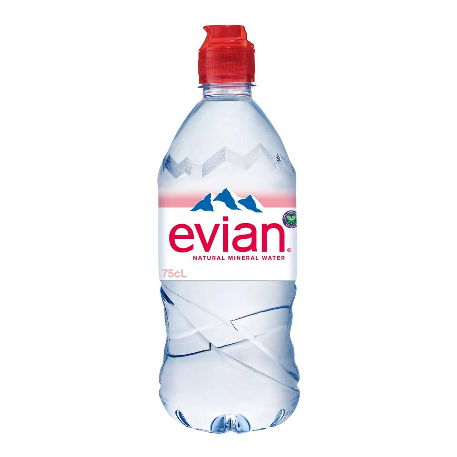 Evian Natural Bottled Mineral Still Water 750ml
