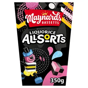 Maynards Bassetts Liquorice Allsorts Sweets Carton 350g