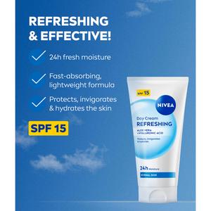 Nivea Refreshing Day Cream Moisturiser SPF15 for Normal Skin 50ml - gallery image 3