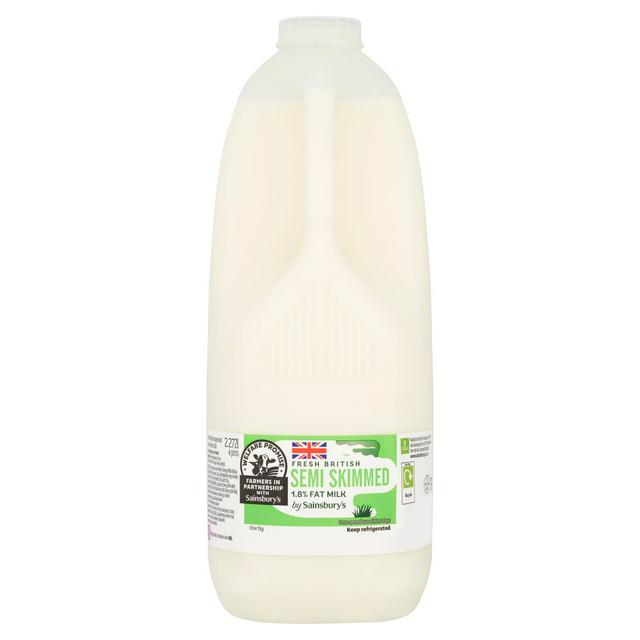 Sainsbury's British Semi Skimmed Milk 2.27L (4 pint) - £1.45 - Compare ...
