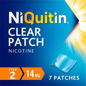 NiQuitin Clear Patch Step 2 Quit Smoking Aid - 7 Nicotine Patches for 1 Weeks Treatment 14mg - gallery image 2