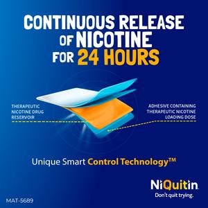 NiQuitin Clear Patch Step 2 Quit Smoking Aid - 7 Nicotine Patches for 1 Weeks Treatment 14mg - gallery image 4