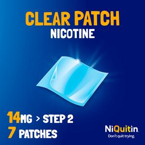 NiQuitin Clear Patch Step 2 Quit Smoking Aid - 7 Nicotine Patches for 1 Weeks Treatment 14mg - gallery image 6
