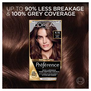 L'Oreal Paris Preference Permanent Hair Dye Caracas Intense Deep Brown 4.15 - gallery image 3