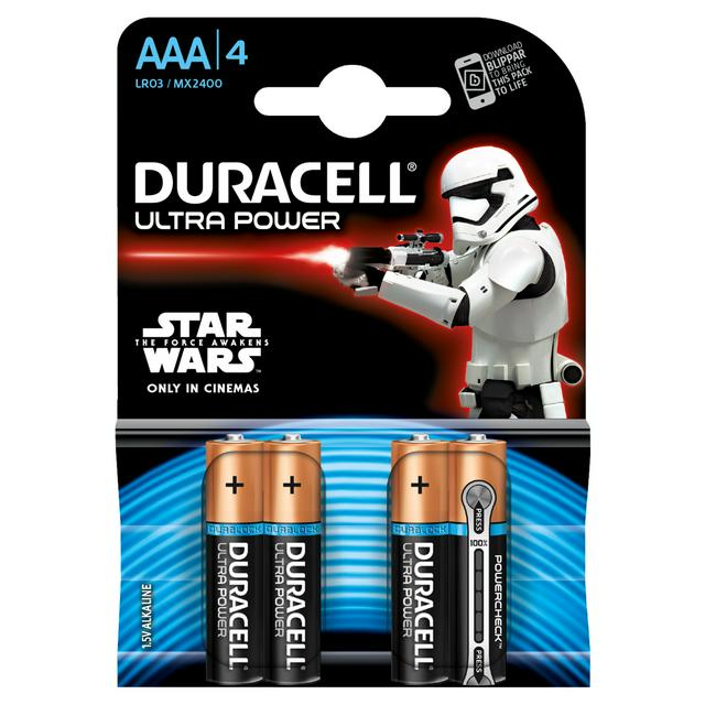 Duracell Ultra Alkaline AAA Batteries, pack of 4