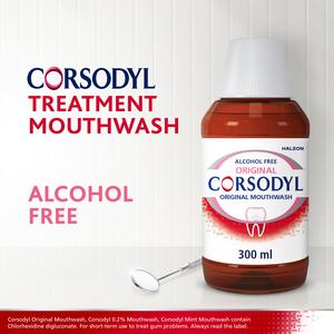 Corsodyl Original Gum Problem Treatment Mouthwash Alcohol Free 300 ml - gallery image 5