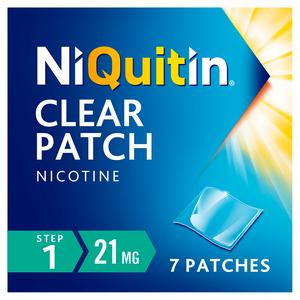 NiQuitin Clear Patch Step 1 Quit Smoking Aid - 7 Nicotine Patches for 1 Weeks Treatment 21mg - gallery image 2