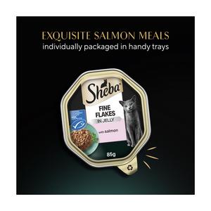 Sheba Fine Flakes 85g Salmon in Jelly Wet Cat Food Tray - gallery image 5