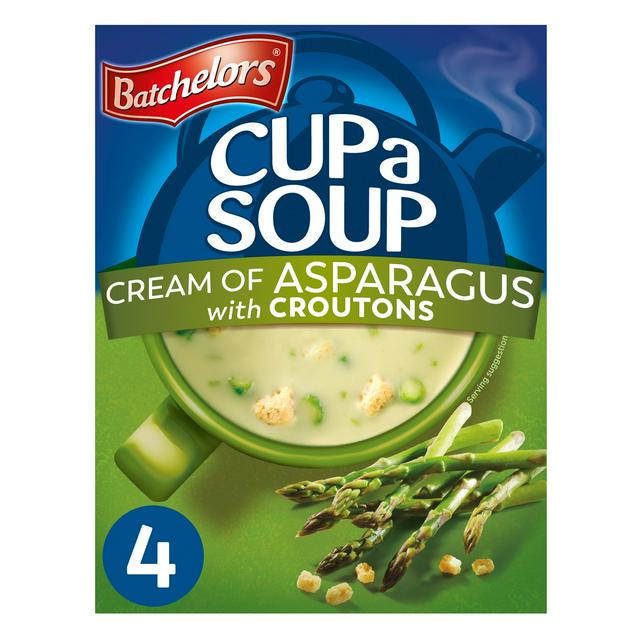 Batchelors Cup a Soup, Cream of Asparagus with Croutons x4 117g