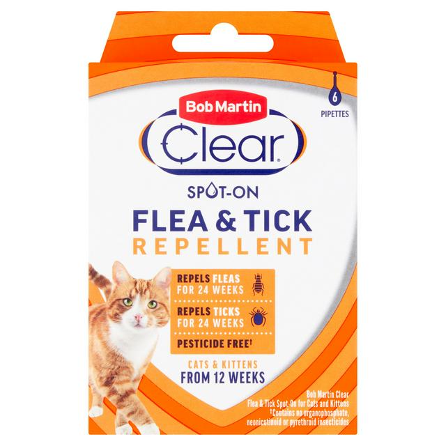 Bob Martin Spot On Flea Tick 24 Week Protection For Cats Kittens 12 Weeks Sainsbury S