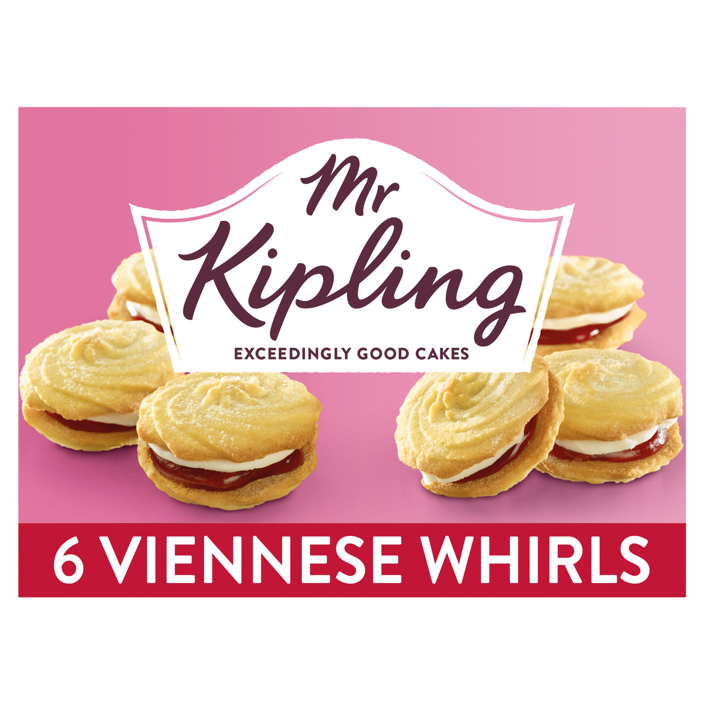 Mr Kipling Viennese Whirls Cakes 6 Pack
