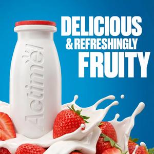 Actimel Strawberry Cultured Yogurt Drink 8x100g - gallery image 4