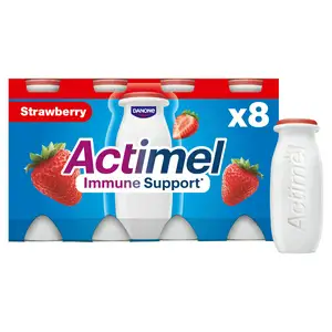 Actimel Strawberry Cultured Yogurt Drink 8x100g