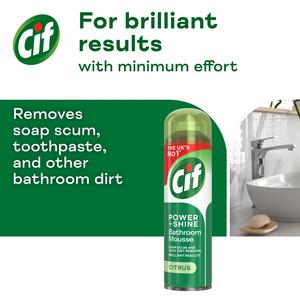 Cif Power & Shine Bathroom Cleaner Mousse Citrus 500ml - gallery image 2