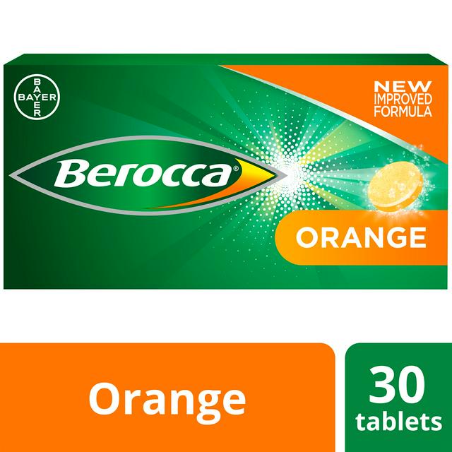 Berocca Orange Energy Effervescent Vitamin Tablets x30