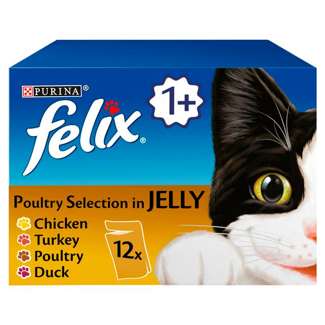 Felix Cat Food Poultry Selection In Jelly 12 X 100g