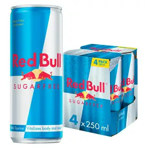 Red Bull Energy Drink Sugar Free 250ml x4 