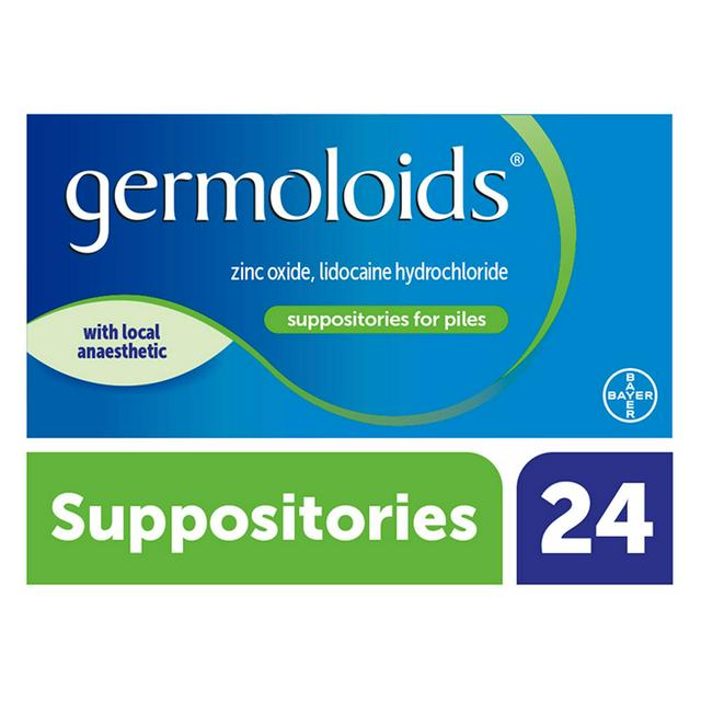 Germoloids Haemorrhoids Suppositories Pack x24