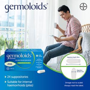 Germoloids Haemorrhoids Suppositories Pack x24 - gallery image 2