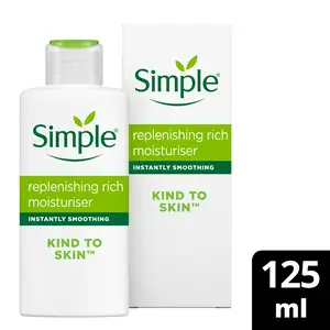 Simple Kind To Skin Replenishing Rich Face Moisturiser for Dry Skin 125ml