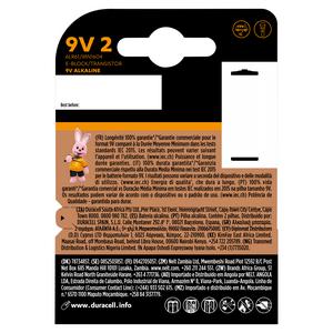 Duracell Plus 9V Alkaline Batteries, pack of 2 - gallery image 2