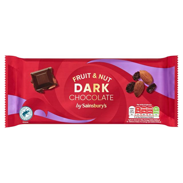 Sainsbury s Fruit Nut Dark Chocolate 200g Sainsbury s