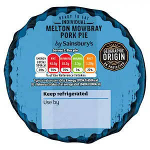 Sainsbury's Individual Melton Mowbray Pork Pie 140g