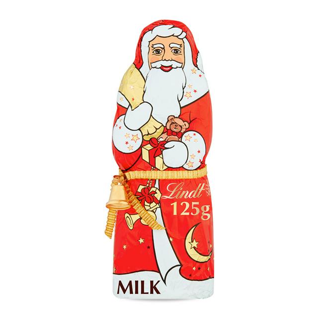Lindt 125g Santa Christmas Milk Chocolate - gallery image 1