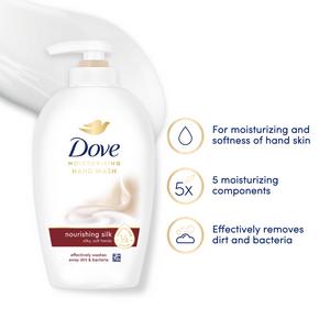 Dove Fine Silk Liquid Caring Hand wash Soap 250ml - gallery image 3