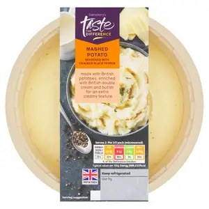 Sainsbury's Mashed Potato Seasoned with Cracked Black Pepper, Taste the Difference 400g