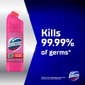Domestos Pink Power Thick Bleach Toilet & Multipurpose Cleaner 750ml - gallery image 2