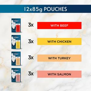 Gourmet Perle Connoisseur's Selection in Gravy Wet Cat Food 12 x 85g - gallery image 5