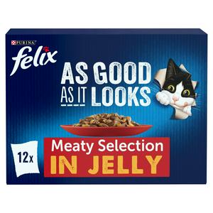 Felix As Good As It Looks Cat Food Meat Selection 12x100g