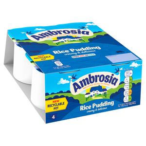 Ambrosia 4 x 120g Rice Pudding Dessert Snack Pots - gallery image 2
