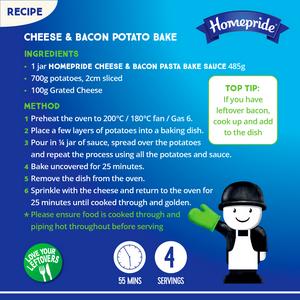 Homepride Cheese & Bacon Pasta Bake Sauce 485g - gallery image 4