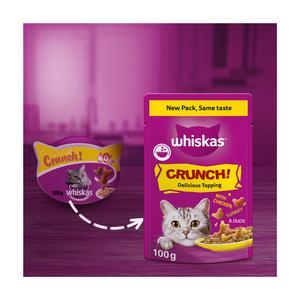 Whiskas Crunch Tasty Topping Adult Cat Treat Biscuits 100g - gallery image 6