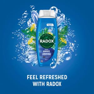Radox 450ml Feel Awake Sea Minerals 2 in 1 Shower Gel & Shampoo - gallery image 2