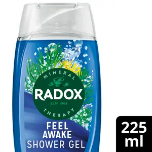 Radox Feel Awake Sea Minerals 2in1 Shower Gel Body Wash Shampoo 225ml