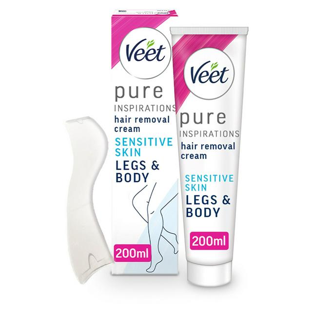 Veet Pure Hair Wax Cream Body & Legs for Sensitive Skin 200ml | Sainsbury's