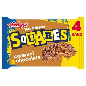 Kellogg's Rice Krispies Squares Curious Caramel & Chocolate Snack Bars 4x36g