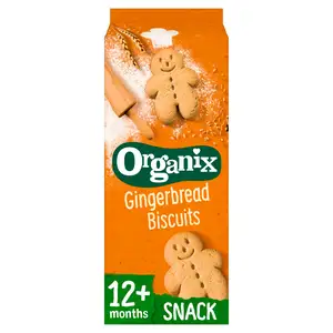 Organix Gingerbread Men Biscuits Toddler Snacks 12 months+ 135g