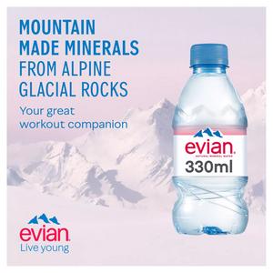 Evian Natural Bottled Mineral Still Water 12x330ml - gallery image 2
