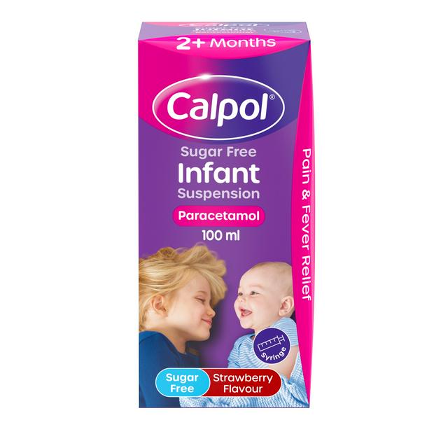 Calpol Infant Suspension Sugar Free, Strawberry 100ml