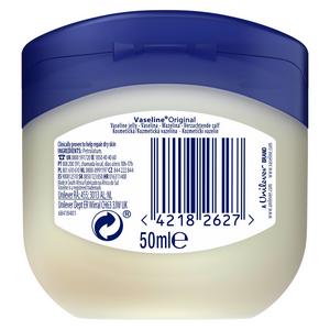 Vaseline Original Petroleum Jelly Moisturiser Locks in Moisture & Heals Dry Skin 50ml - gallery image 5