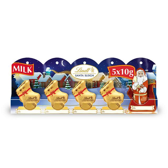 Lindt 5 x 50g Santa Sleigh Christmas Milk Chocolate - gallery image 1