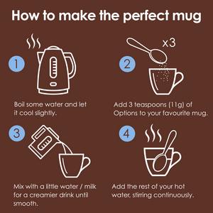 Options Instant Belgian Hot Chocolate Drink 220g - gallery image 4