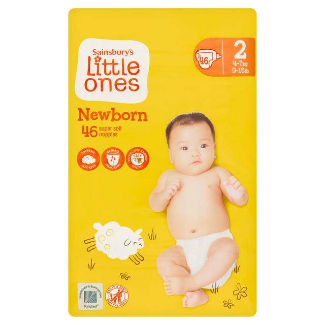Little Ones Size 2 Newborn 46 Nappies 
