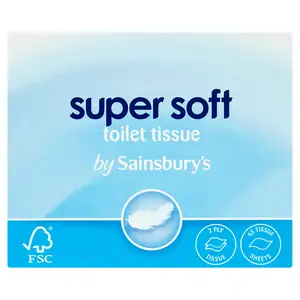 Sainsbury's Super Soft Toilet Tissue Box, White x65 Sheets