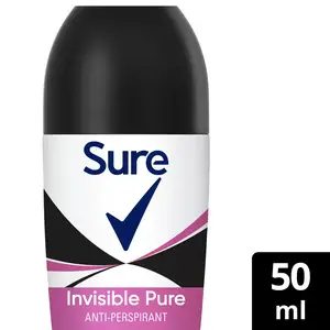 Sure Women Anti-Perspirant Roll-On Deodorant, Invisible Aqua 50ml